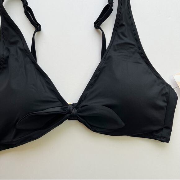 LIVELY The Plunge Bralette Bikini Top in Jet Black - Picture 3 of 8
